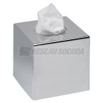 Bo�te mouchoirs carr�e chrom�e 