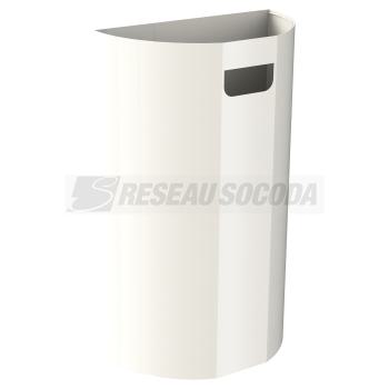  POUBELLE demi-lune 40L blanche 