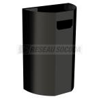  POUBELLE demi-lune 20L noire 