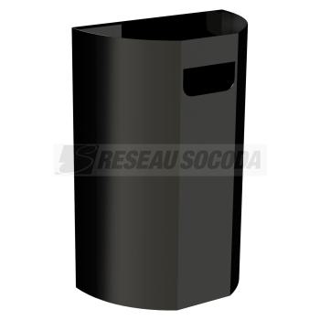  POUBELLE demi-lune 20L noire 