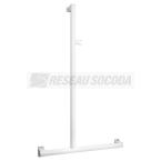 Barre de douche T ou L blanc 