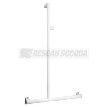  Barre de douche T ou L blanc 