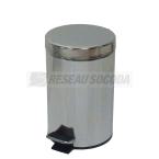  COLLECTEUR à pédale 5L inox mi 