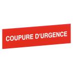  ETIQUETTE COUPURE D'URGENCE 