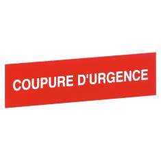  ETIQUETTE COUPURE D'URGENCE 