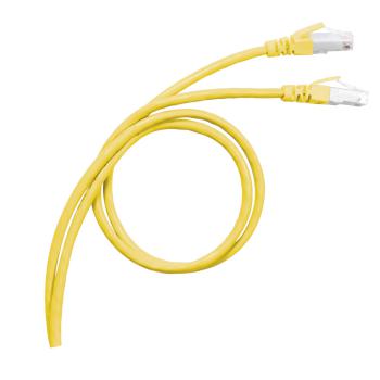  CORDON C6A S/FTP  PVC JAUNE 1M 