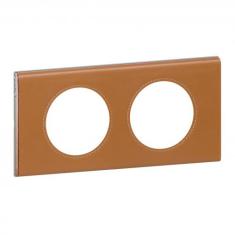  PLAQUE 2P CUIR CARAMEL 