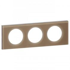 PLAQUE 3P VERRE MOKA 
