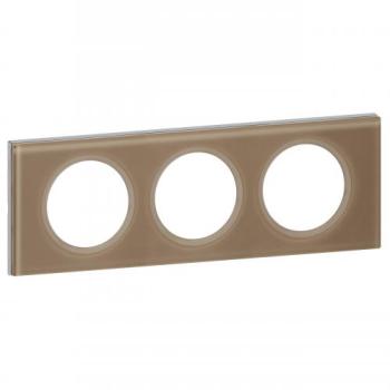  PLAQUE 3P VERRE MOKA 