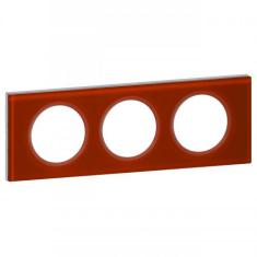  PLAQUE 3P VERRE CARMIN 