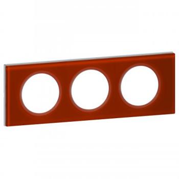  PLAQUE 3P VERRE CARMIN 