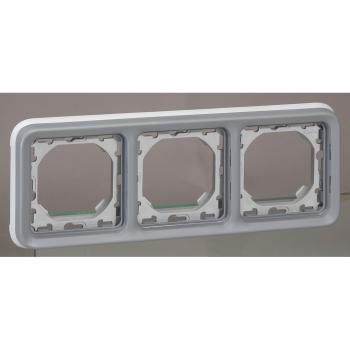 PLAQUE + SUPPORT 3PH GRIS 