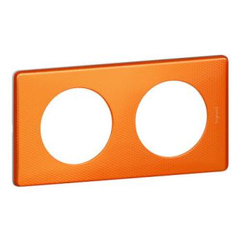  PLAQUE METAL 2P ORANGE SNAKE 