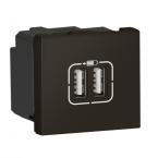  2USB AA 3A 2MOD COMPO NOIR 
