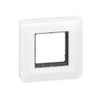  SUPPORT V+PLAQUE 2 MOD BLANC 