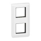  SUPPORT+PLAQUE 2X2MOD V BLANC 