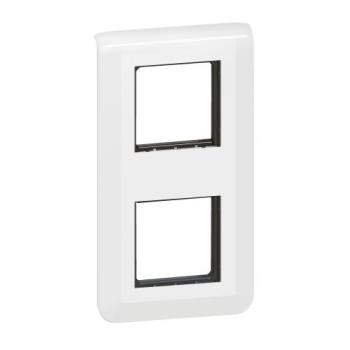  SUPPORT+PLAQUE 2X2MOD V BLANC 