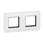  SUPPORT+PLAQUE 2X2MOD H BLANC 