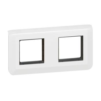  SUPPORT+PLAQUE 2X2MOD H BLANC 