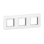  SUPPORT+PLAQUE 3X2MOD H BLANC 
