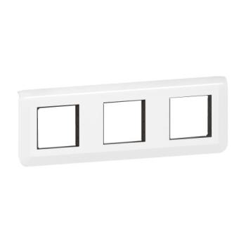  SUPPORT+PLAQUE 3X2MOD H BLANC 