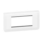  SUPPORT+PLAQUE 4 MOD H BLANC 