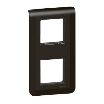  SUPPORT+PLAQUE 2X2MOD V NOIR 