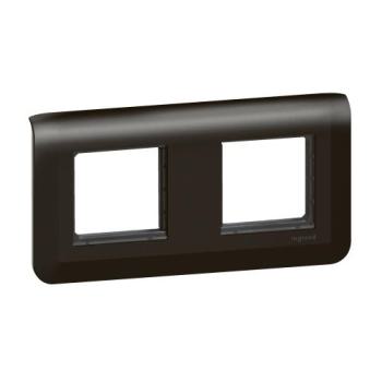  SUPPORT+PLAQUE 2X2MOD H NOIR 