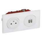  KIT DBLE USB+2P+T BLC ENC CELI 
