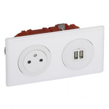  KIT DBLE USB+2P+T BLC ENC CELI 