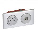  KIT DBLE USB+2P+T ALU ENC CELI 