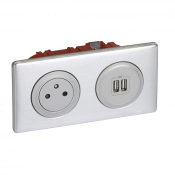  KIT DBLE USB+2P+T ALU ENC CELI 