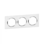 PLAQUE 3P BLANC CHROME 