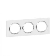  PLAQUE 3P BLANC CHROME 