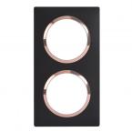  PLAQUE 2P NOIR VELOURS CUIVRE 
