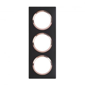  PLAQUE 3P NOIR VELOURS CUIVRE 