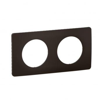  PLAQUE 2 POSTES NOIR MATT 