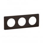  PLAQUE 3 POSTES NOIR MAT 