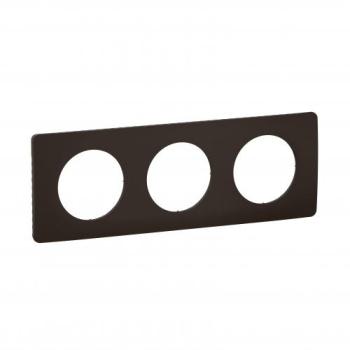  PLAQUE 3 POSTES NOIR MAT 