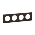  PLAQUE 4 POSTES NOIR MAT 