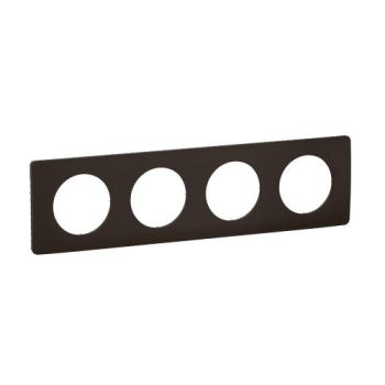  PLAQUE 4 POSTES NOIR MAT 