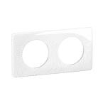 PLAQUE 2 POSTES BLANC RELIEF 