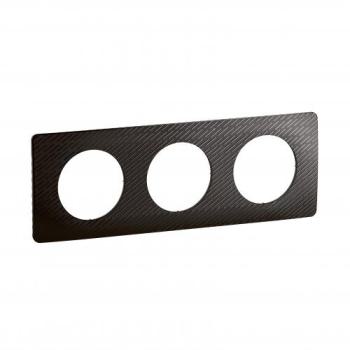  PLAQUE 3 POSTES NOIR METEORE 