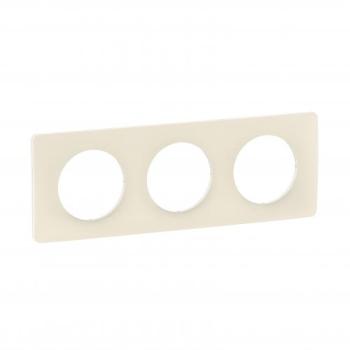  PLAQUE 3 POSTES BLANC AMANDE 