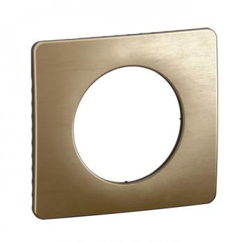  PLAQUE 1 POSTE BRONZE SATINE 