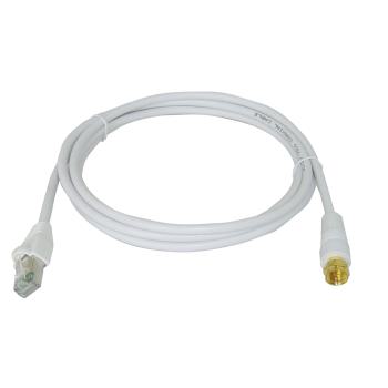  CORDON RJ45/FICHE F TV SAT 2 m 