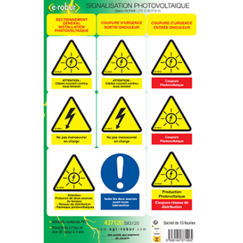  SIG120 STICKERS PHOTOVOLT X10 