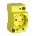  PRISE RAIL DIN SCHUKO JAUNE 