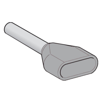  Embout D moyen 2,5mm� gris NF 