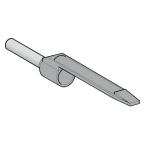  Embout E moyen 0,75mm grisDIN 